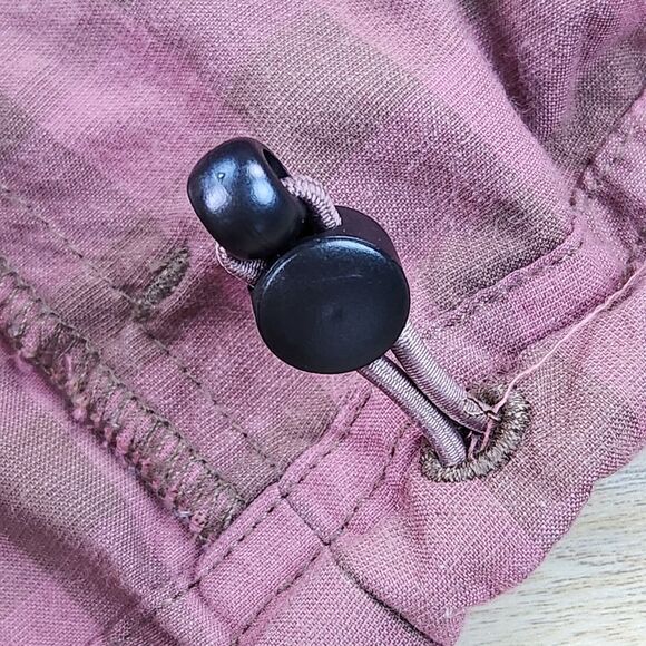 🔸️Prana Maroon Pollino Checker Buttoned Hooded Long Sleeve Top Large - Picture 11 of 12